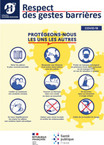 Affiche respect des gestes barrières