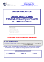 Dossier d’inscription – Examen Por. ACH CS 2023