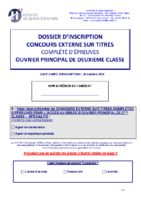 DOSSIER D’INSCRIPTION CONCOURS EXTERNE SUR TITRES OP2 – 2024