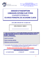DOSSIER D’INSCRIPTION CONCOURS INTERNE SUR TITRES OP2 – 2024