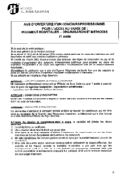 AVIS D’OUVERTURE CONCOURS INGE