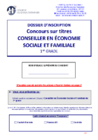 DOSSIER INSCRIPTION CONCOURS SUR TITRES CESF 2024