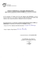 PV Admisison – Concours professionnel pour l’accès au grade de Cadre Supérieur de Santé paramédical – filière infirmière
